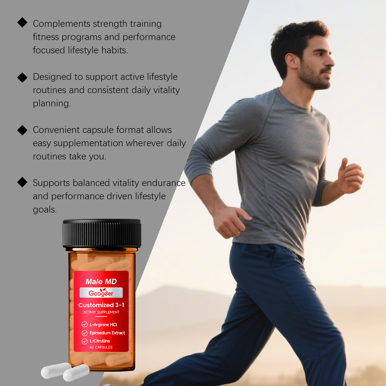 GOOGEER Men's Health Capsules  - Nutrition Fitness Health recensione e prezzo