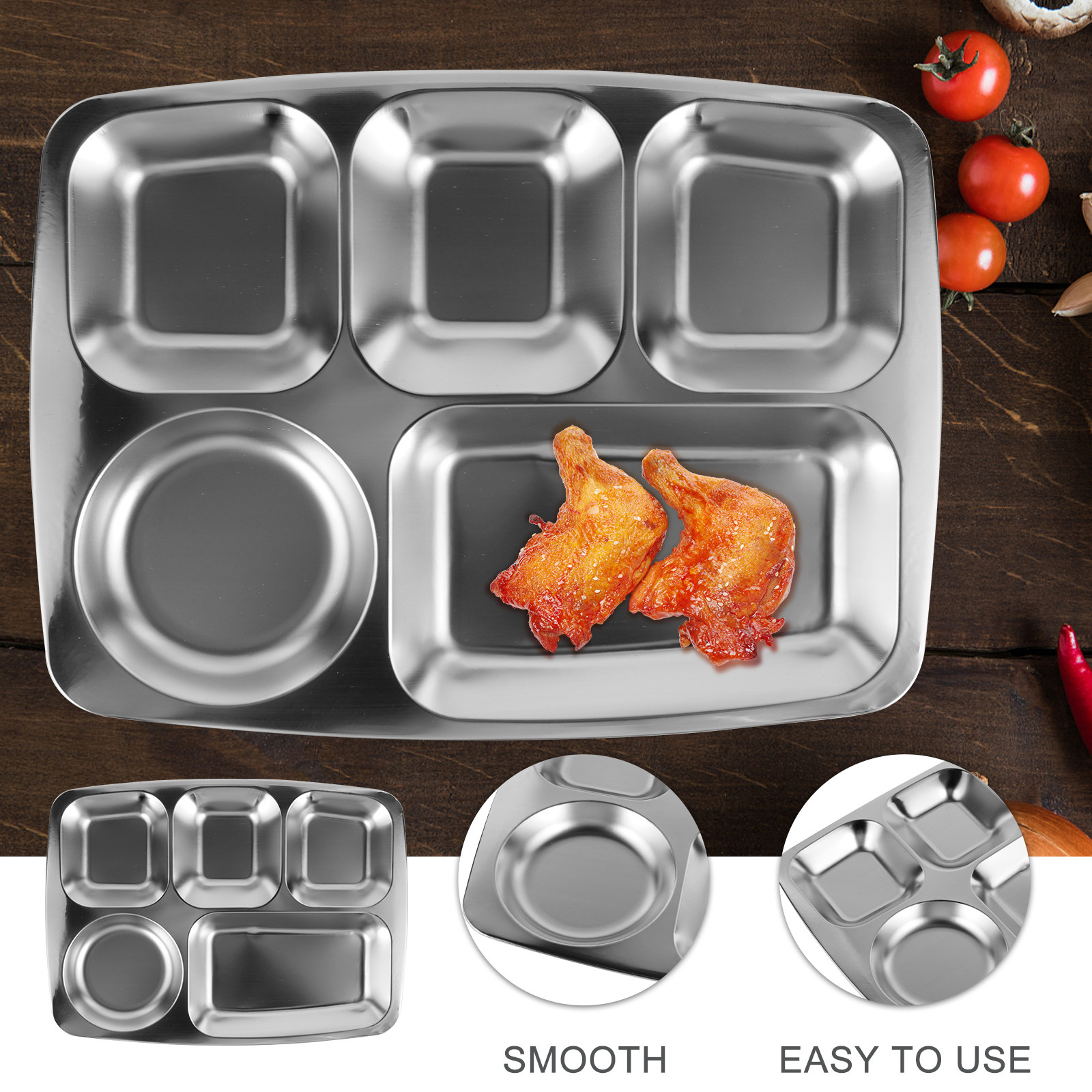 Stainless Steel Divided Food P - Nutrition & Fitness Hub recensione e prezzo