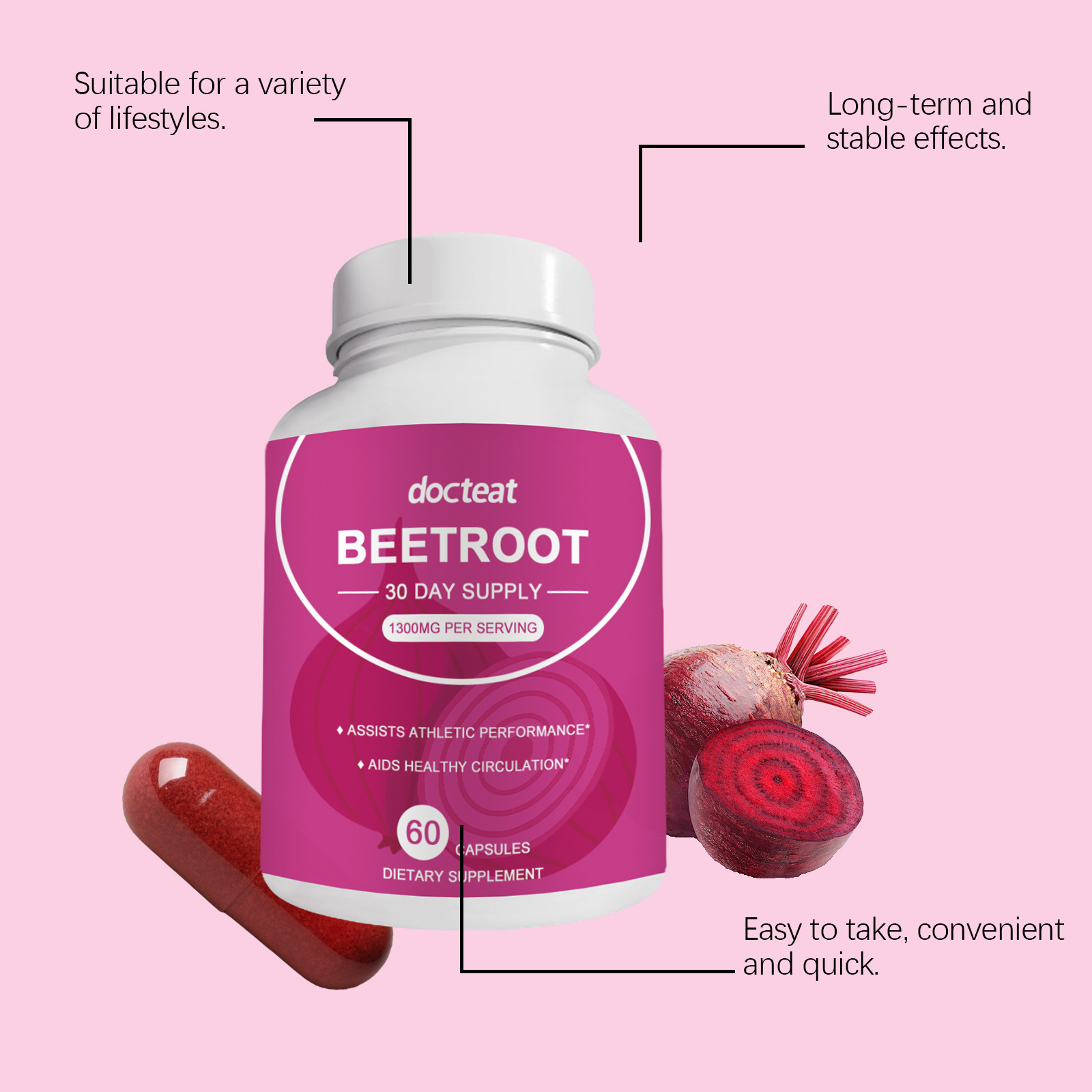 DOCTEAT Beetroot Women's Healt - Nutrition Fitness Health recensione e prezzo